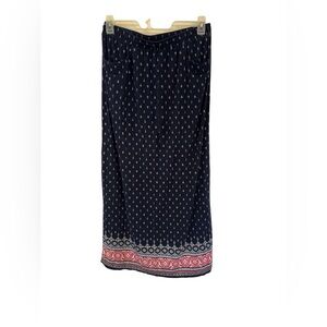 Navy BoHo Maxi Skirt